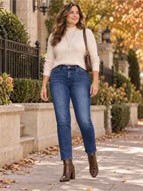NYDJ Sheri Slim Jeans Size 10 Lift Tuck Medium Wash Slim Straight 29” Inseam